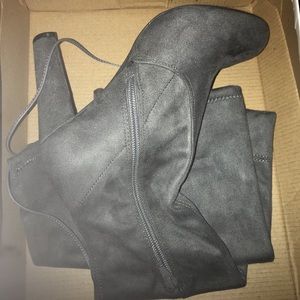 Thigh high heels Grey
